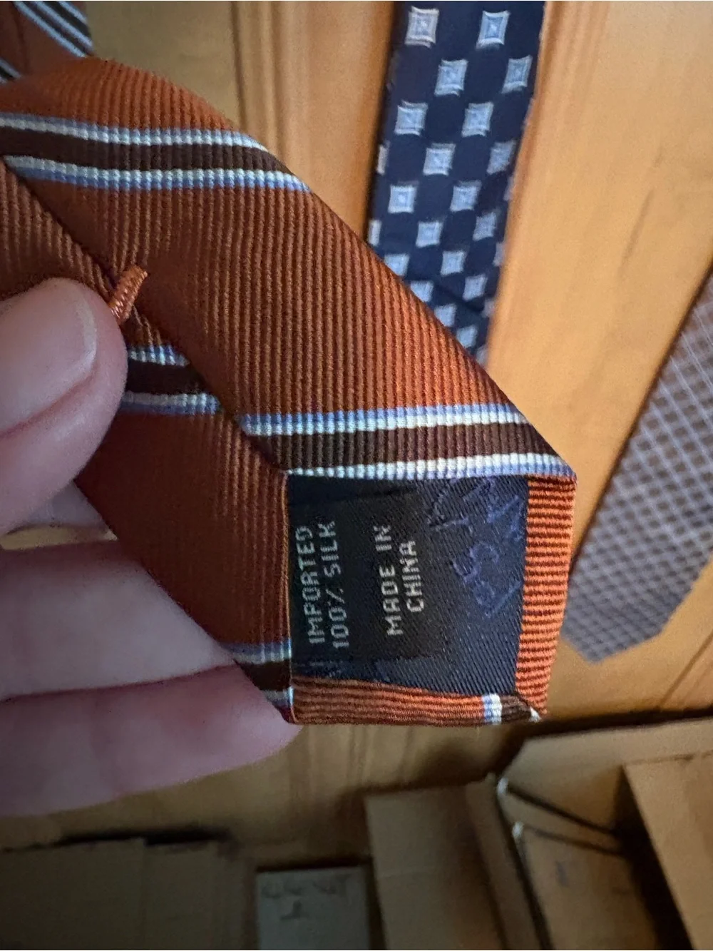Jos. A. Bank Executive Collection Men's Tie Trio - Orange, Navy, Brown